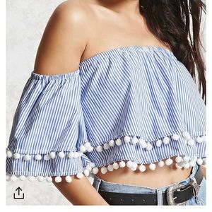 Striped Off the Shoulder Top